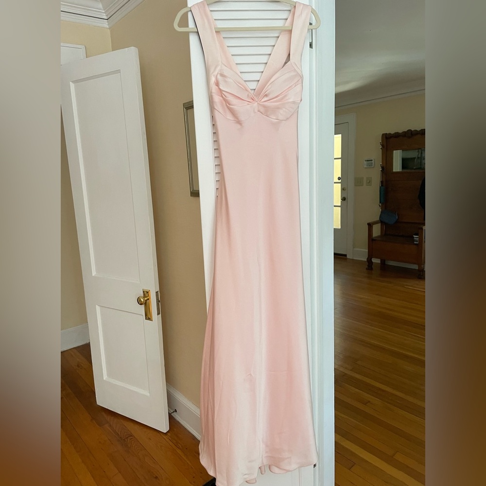 Calvin Klein Pink Sleeveless V-neck Gown